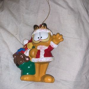 Vintage Garfield Santa Ornament Christmas